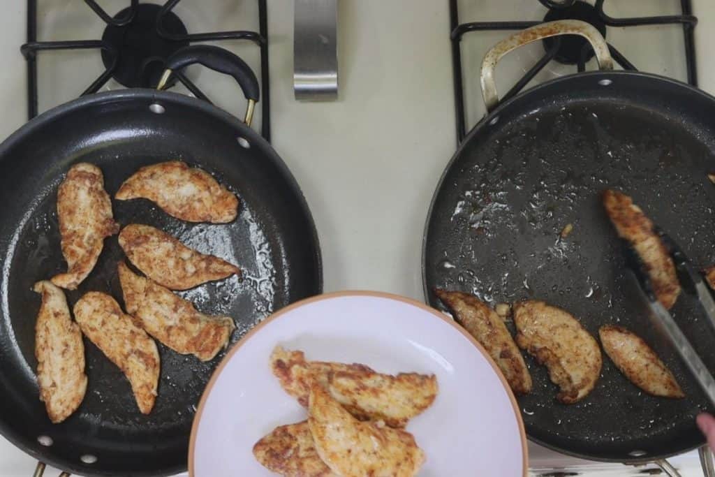 garam masala tenders being removed from the pans