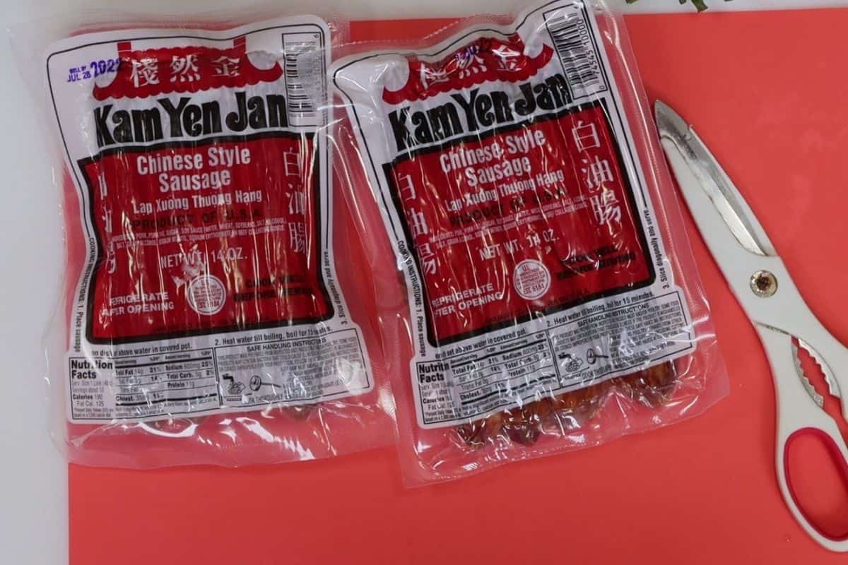 2 packages of kam yen jan chinese sausage