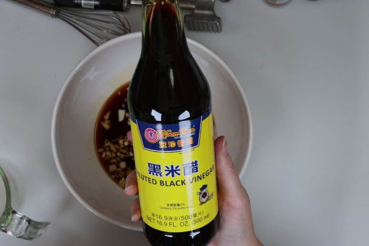 black vinegar used in the marinade