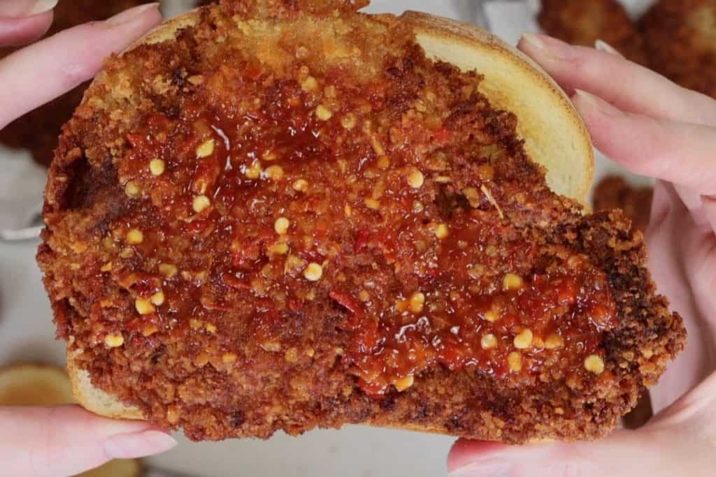 a quick look at anthony bourdain's macau-style pork chop sandwich before I put the top on