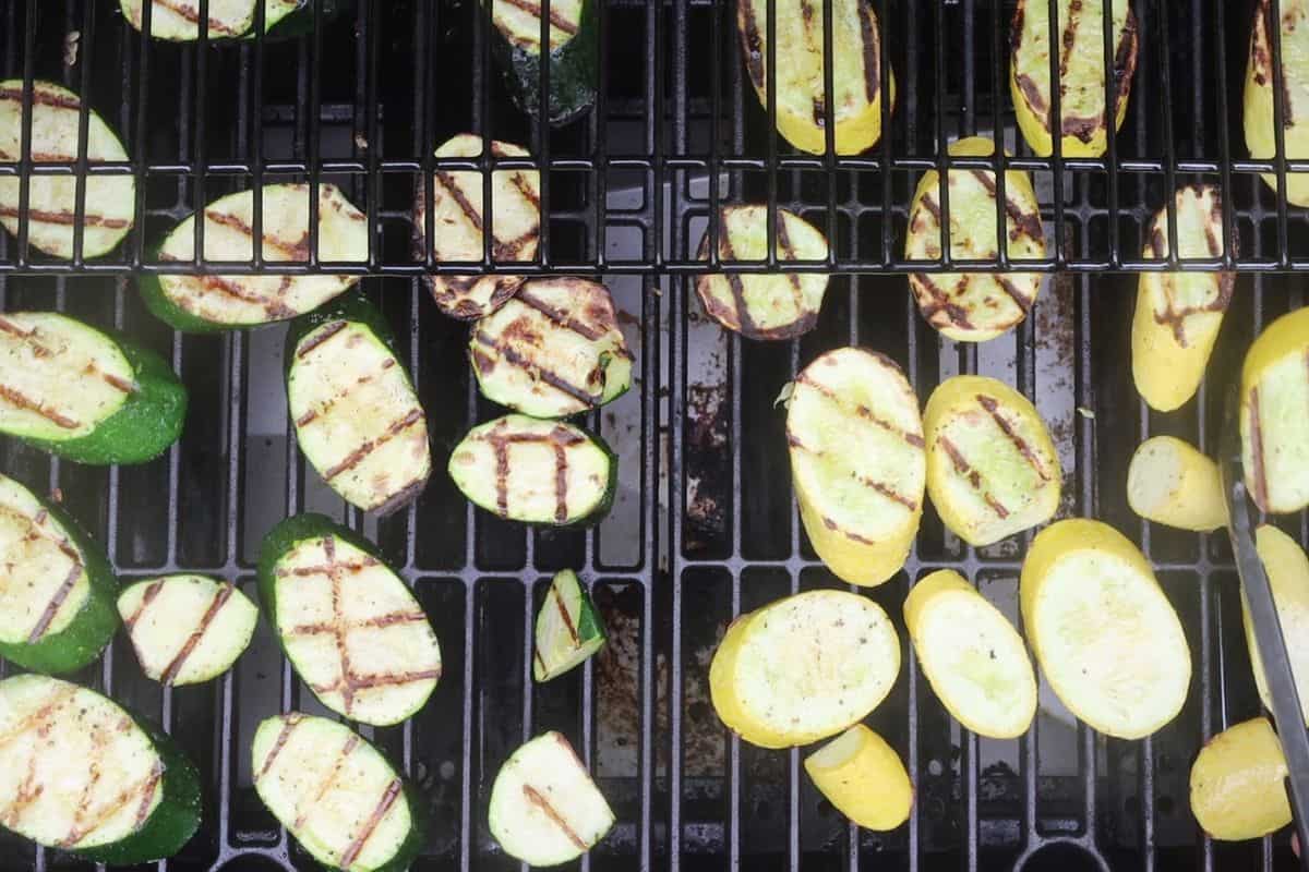place squash on grill and cook for a few minutes on each side