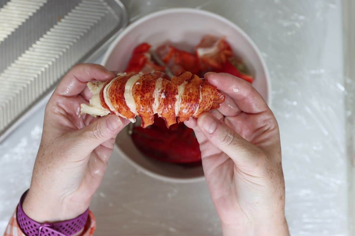 step 4: admire the beauty and drool over this delicious piece of lobster meat
