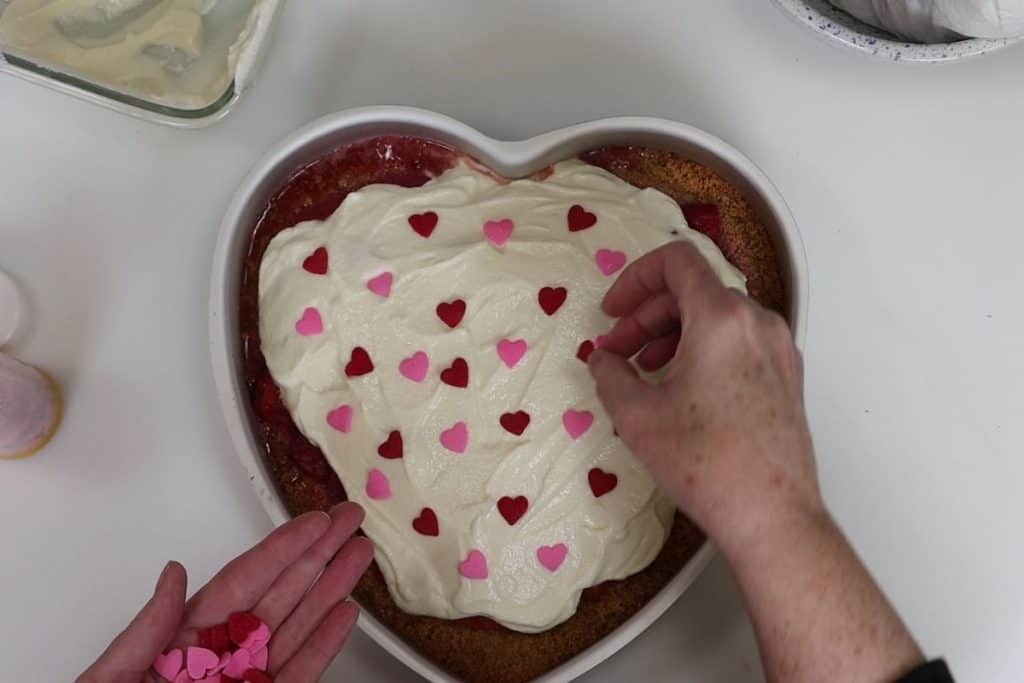 valentine's day strawberry love pie: decorate the top with candy hearts or colored sprinkles - it's up to you