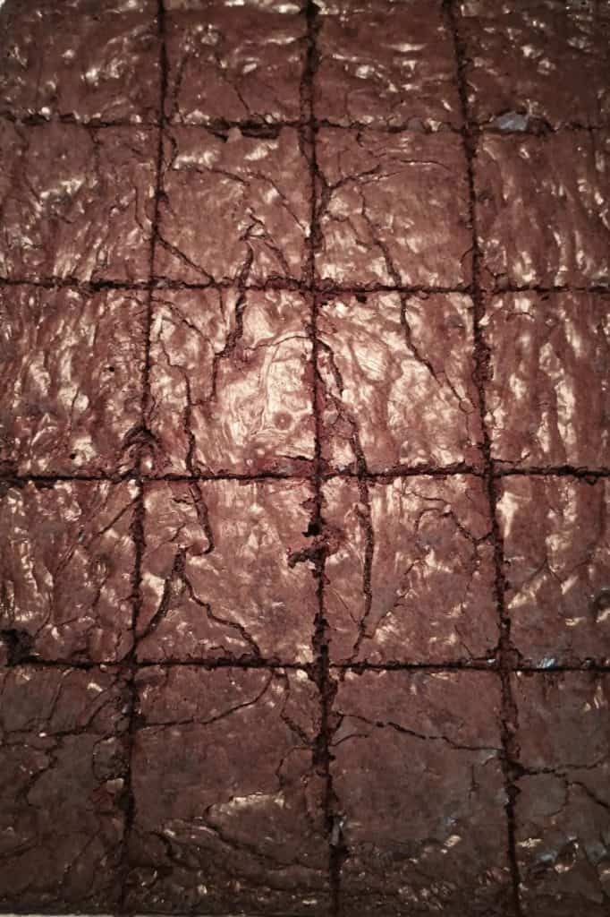overview of ina gartens sheet pan brownies aka outrageous brownies