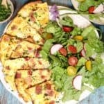 dinner for two high protein tortilla quiche and salad